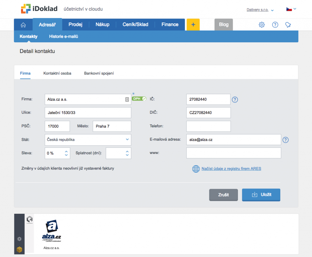 Logobox in CRM - Dativery